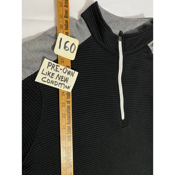 FootJoy FJ Sweatshirt Men's 2XL Black 1/4 Zip Pullover Golf Performance Wear - Picture 4 of 10